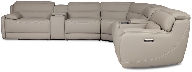 Jett Gray Micro Large Triple Power Reclining Two-arm Sectional