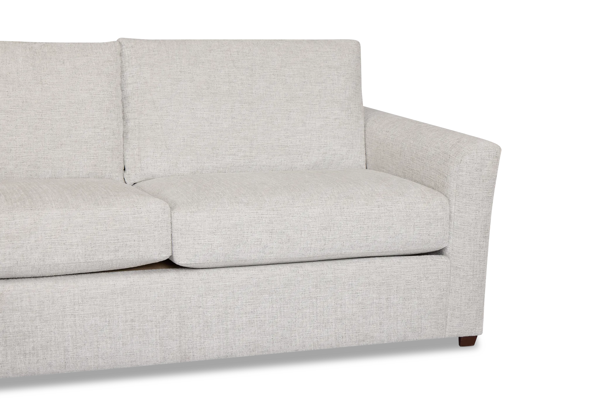 Miller Light Gray Fabric Left Bumper Sectional