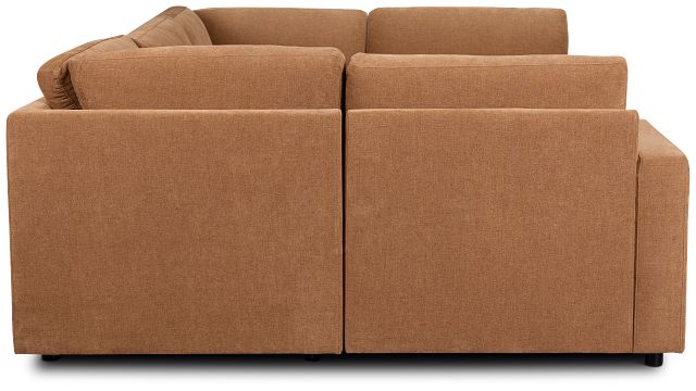 Addie Brown Fabric 6-piece Pit Storage Sectional