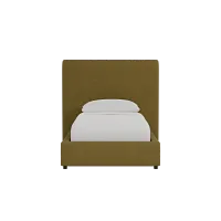 Grayton Elite Dark Green 54" Upholstered Platform Bed