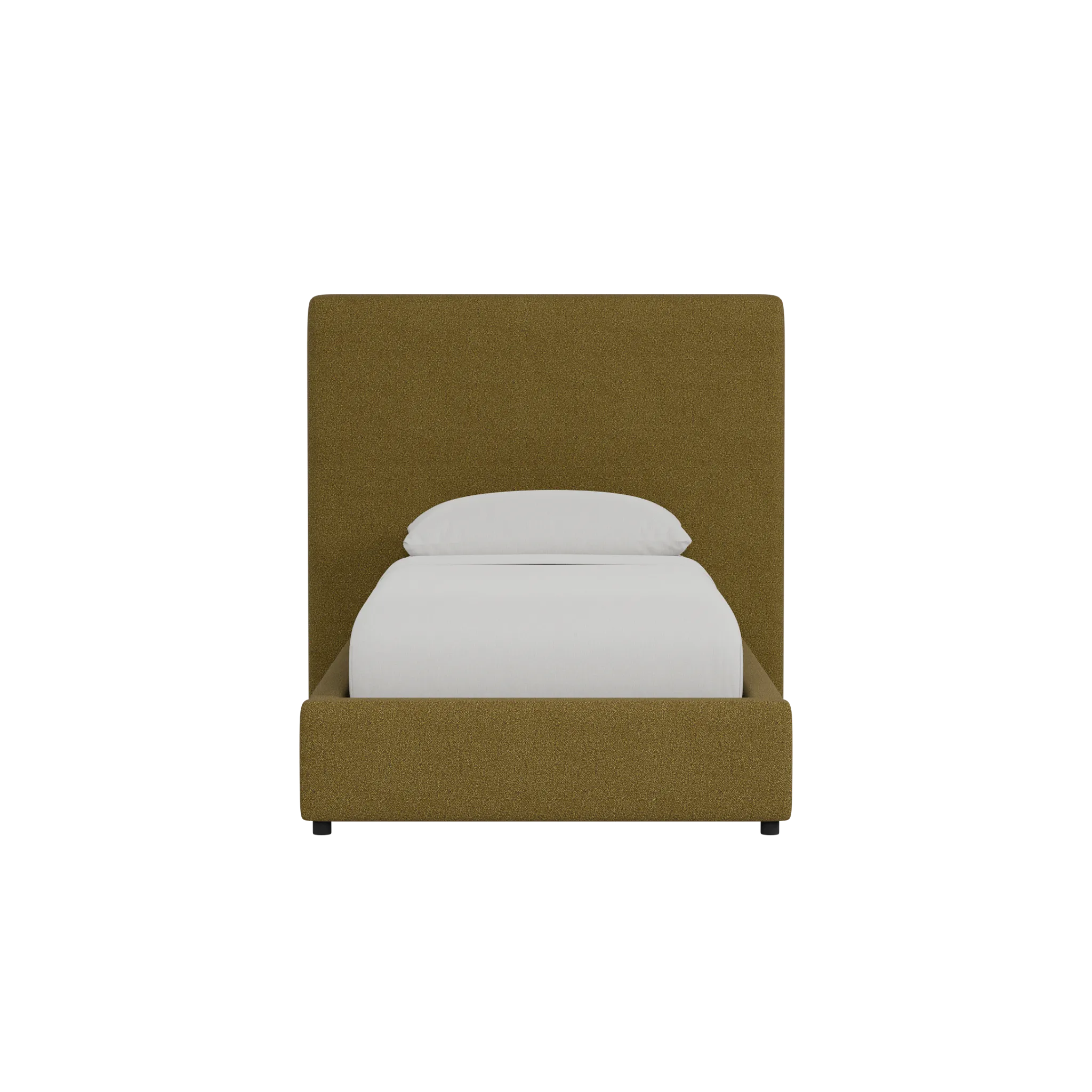 Grayton Elite Dark Green 54" Upholstered Platform Bed