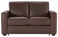 Lane Medium Brown Lthr/vinyl Memory Foam Sleeper