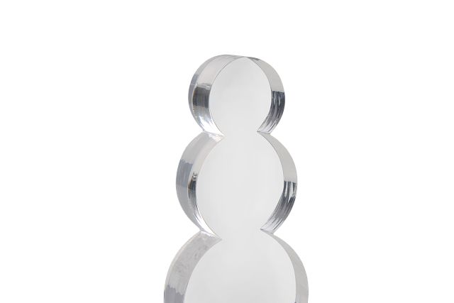 Snowman Clear Medium Sculpture
