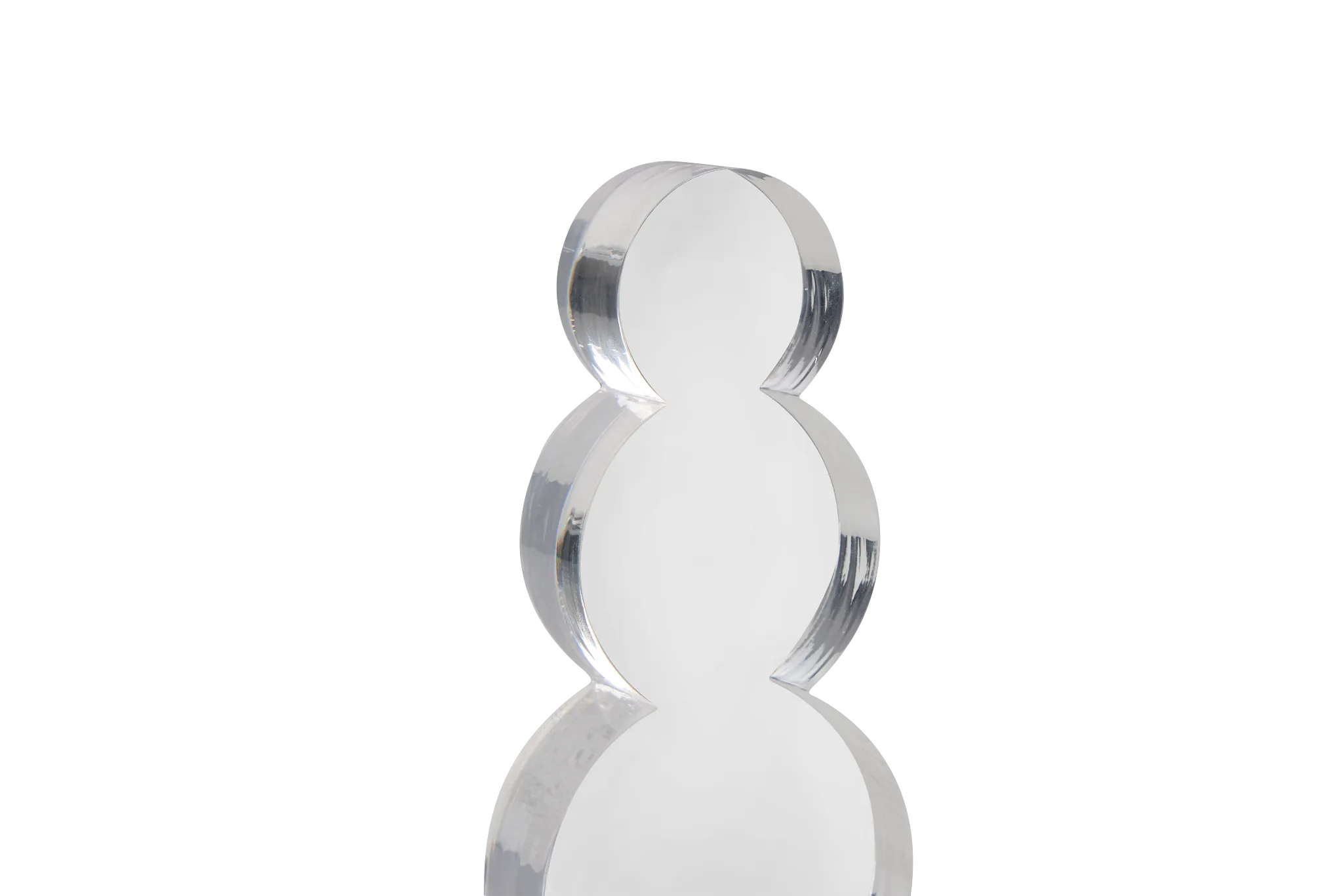Snowman Clear Medium Sculpture