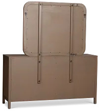 Pacific Mid Tone 6-drawer Dresser & Mirror