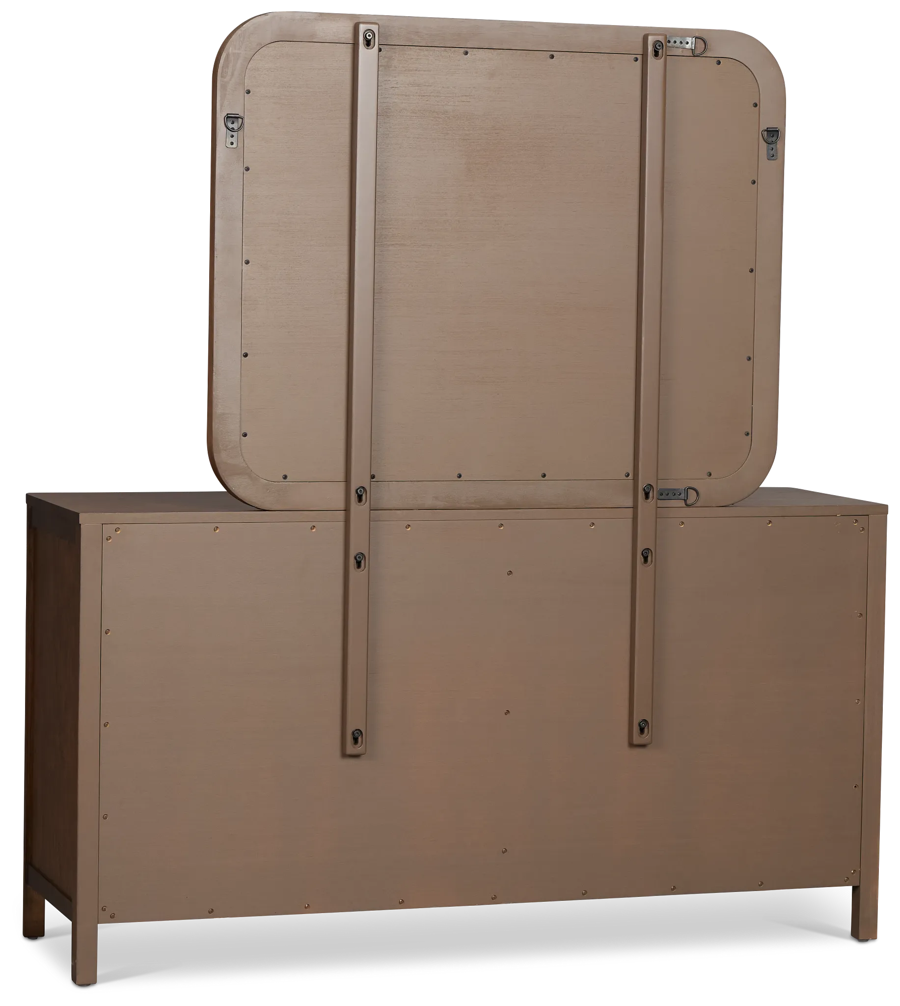 Pacific Mid Tone 6-drawer Dresser & Mirror