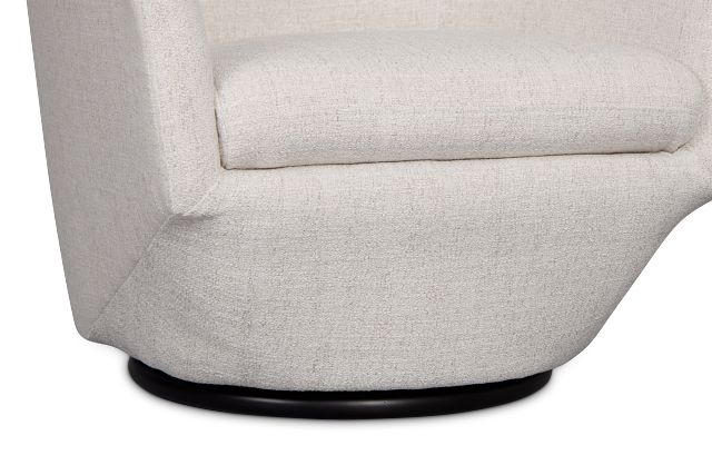 Baylor Light Beige Fabric Swivel Chair
