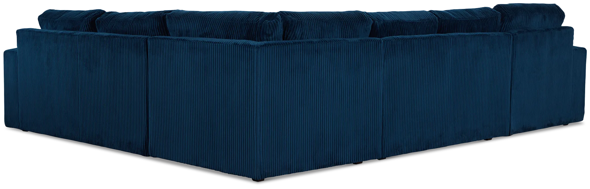 Charlie Dark Blue Fabric Medium Left Chaise Sectional