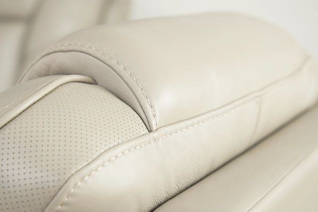 Eclipse Light Gray Lthr/vinyl Power Reclining Sofa W/ Massage