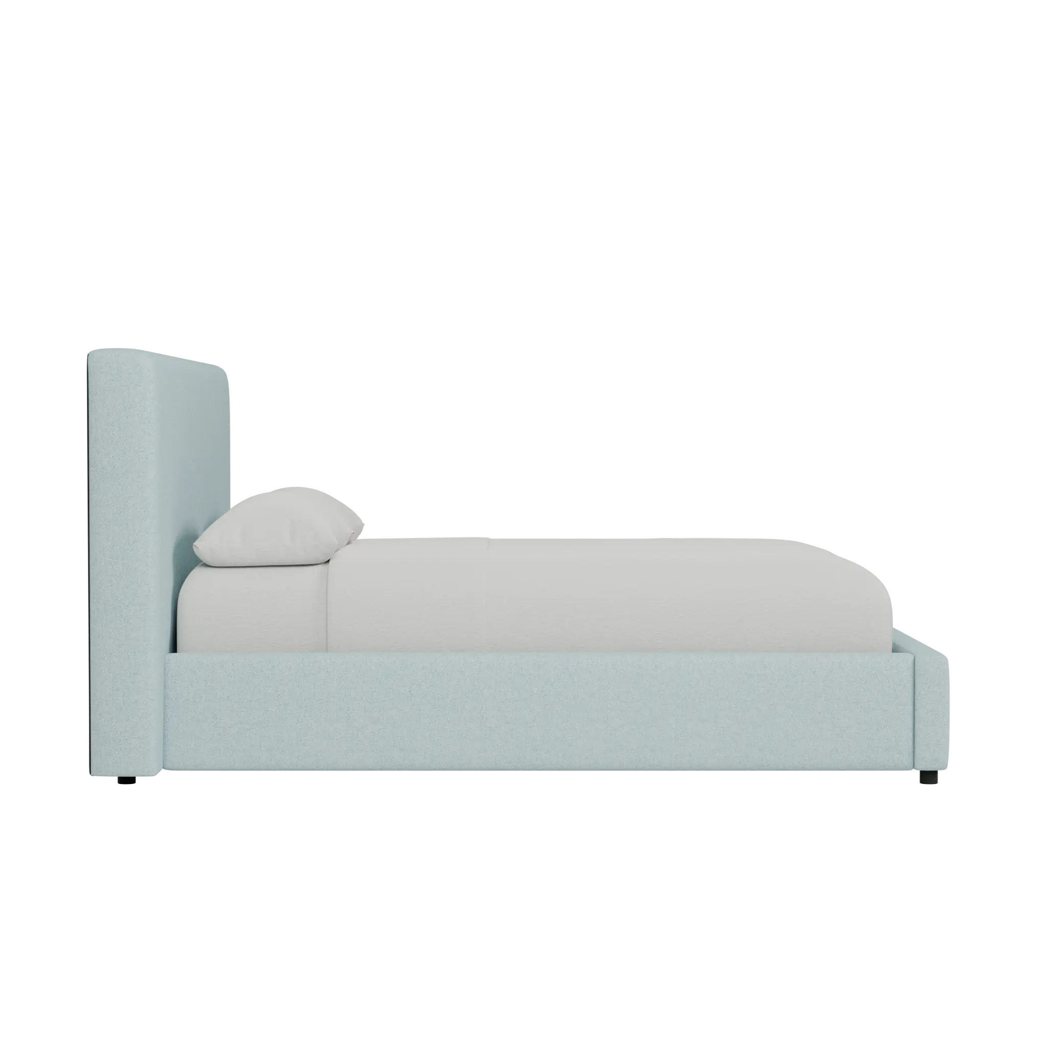 Grayton Elite Light Blue 44" Upholstered Platform Bed Grayton Elite Light Blue 44" Upholstered Platform Bed