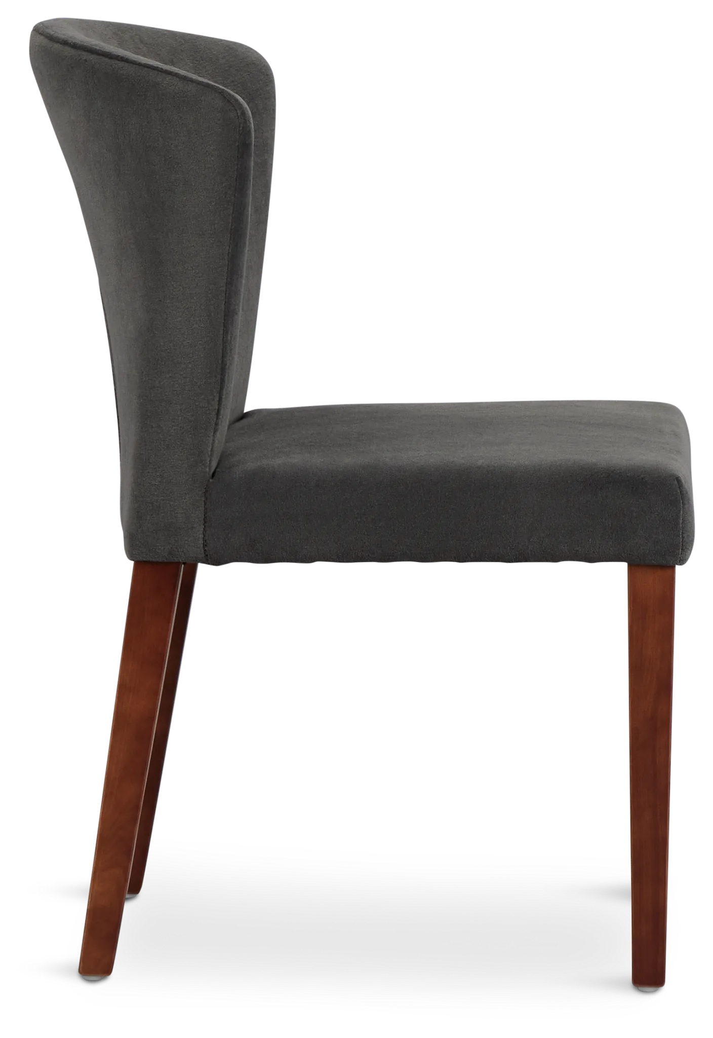 Bentley Dark Gray Velvet Upholstered Side Chair