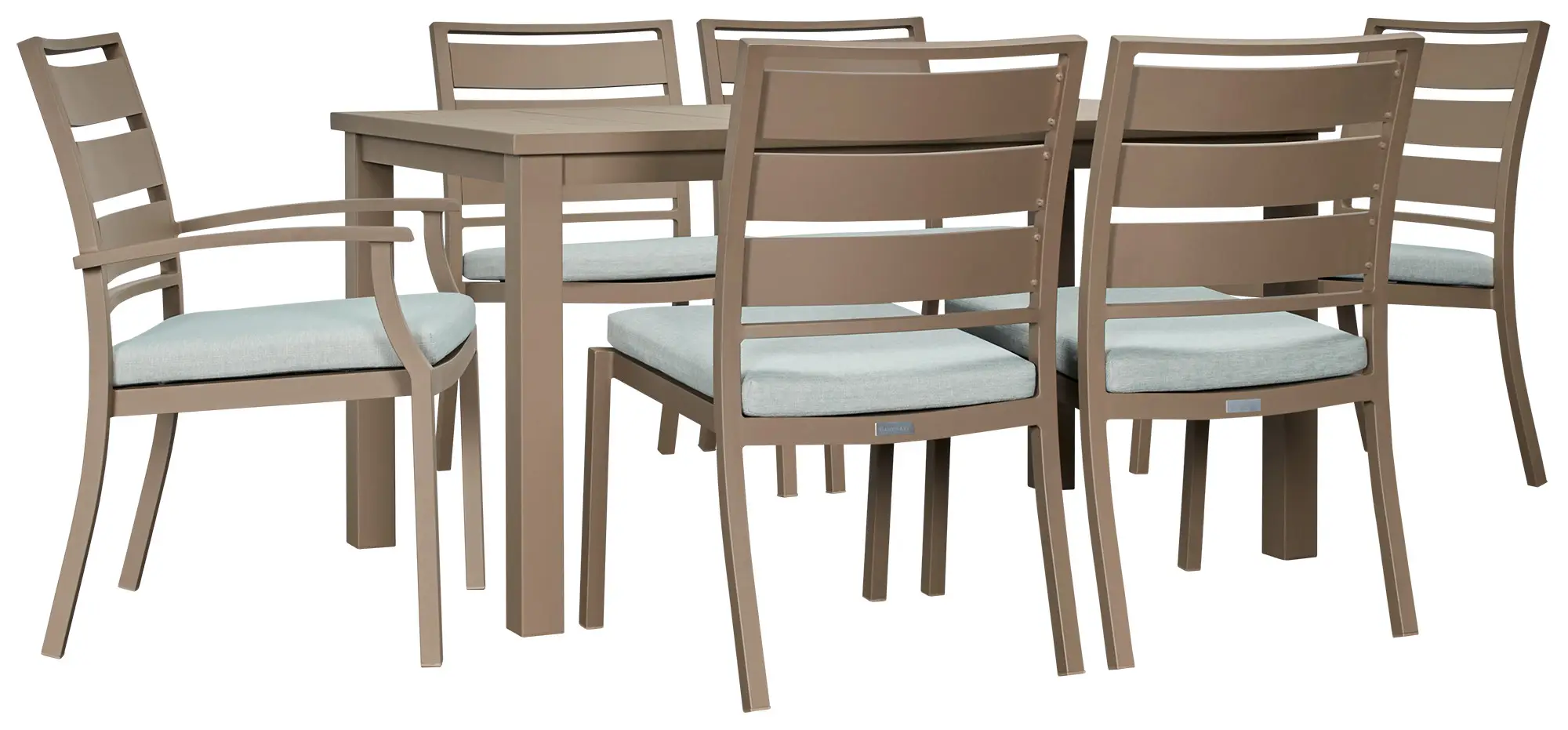 Raleigh Teal 58" Rectangular Table & 4 Cushioned Chairs Raleigh Teal 58" Rectangular Table & 4 Cushioned Chairs