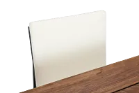 Linear Dark Gray White 102" Aluminum Table & 4 Cushioned Side Chairs