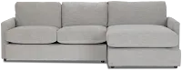Noah Gray Fabric Right Chaise Sectional