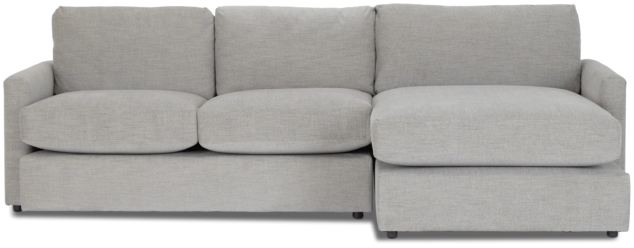 Noah Gray Fabric Right Chaise Sectional
