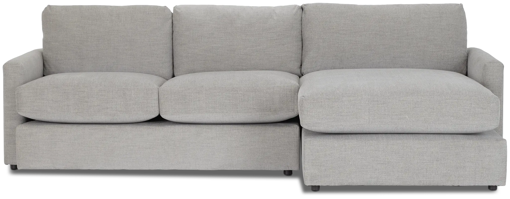 Noah Gray Fabric Right Chaise Sectional Noah Gray Fabric Right Chaise Sectional