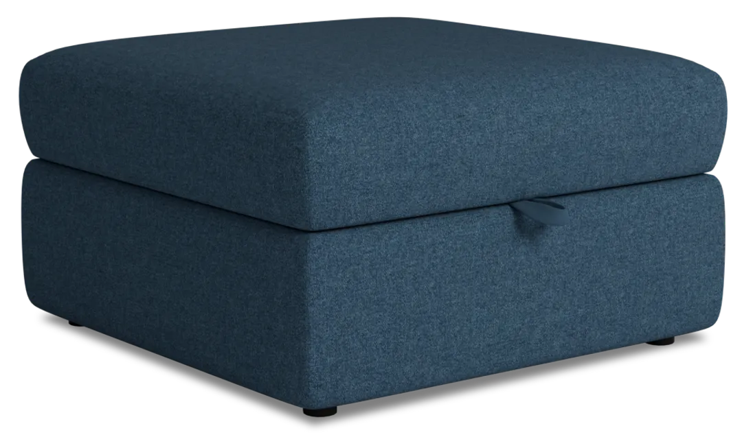 Citymod Blue Fabric Storage Ottoman