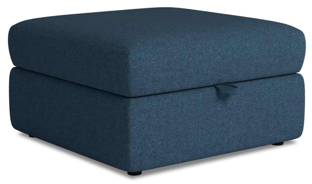 Citymod Blue Fabric Storage Ottoman Citymod Blue Fabric Storage Ottoman