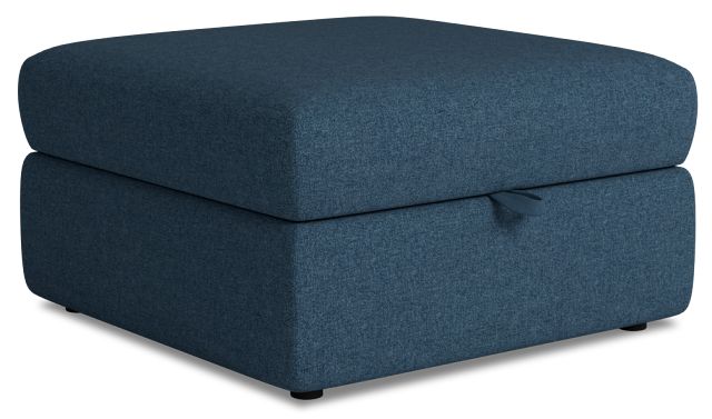 Citymod Blue Fabric Storage Ottoman