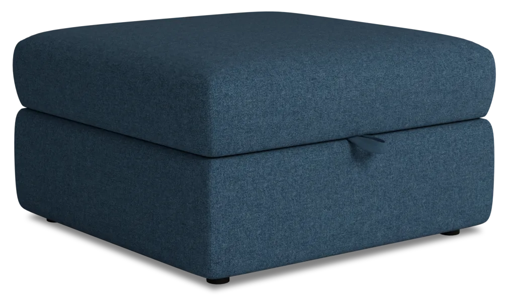 Citymod Blue Fabric Storage Ottoman