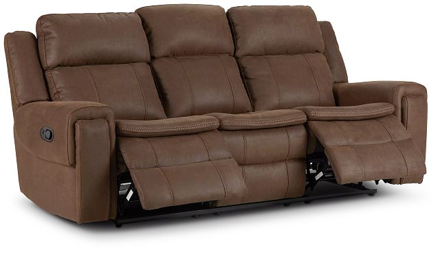 Scout Brown Micro Reclining Sofa (2)