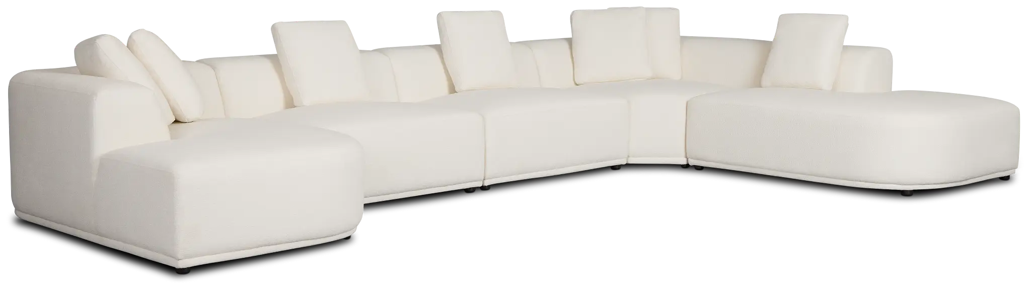 Catalina White Fabric Large Left Chaise Sectional Catalina White Fabric Large Left Chaise Sectional