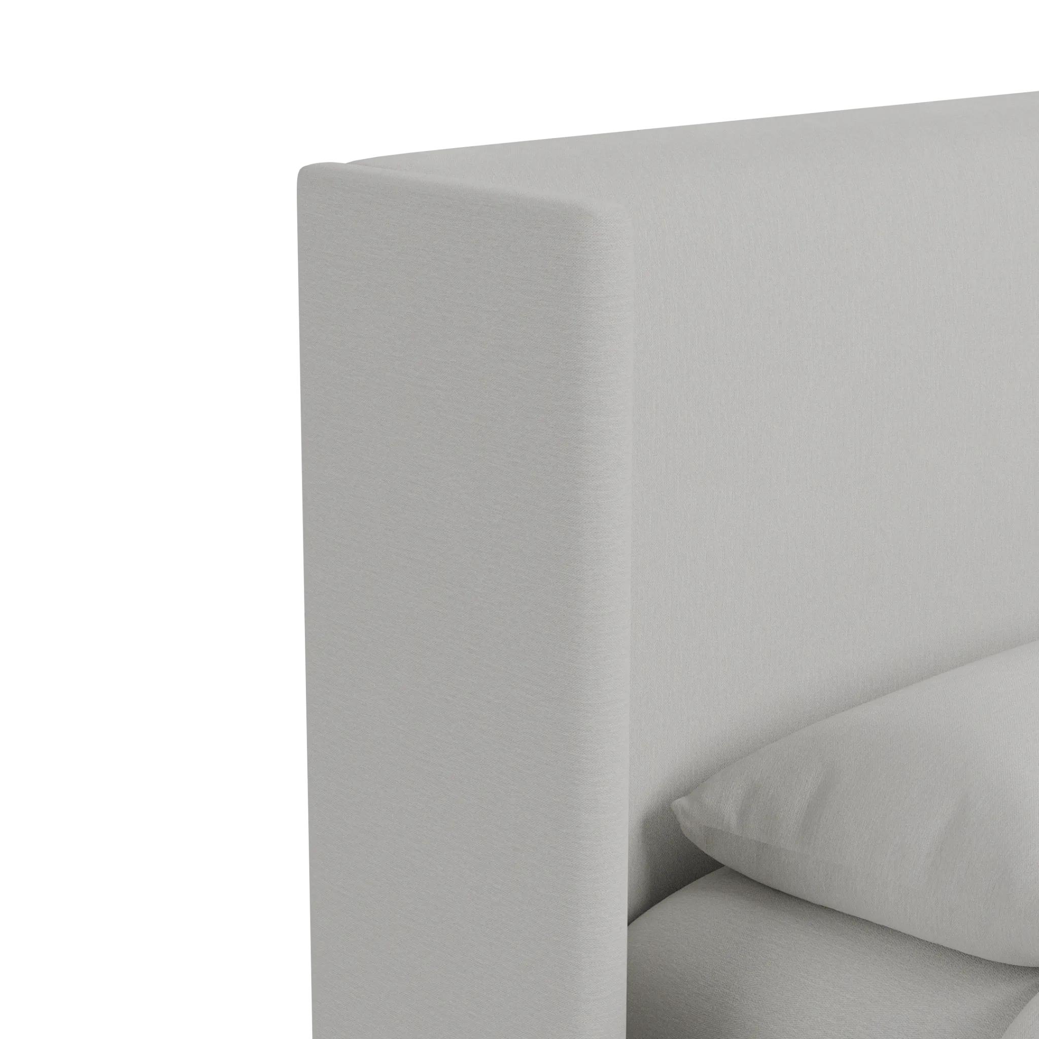 Captiva Delray Pewter 48" Upholstered Shelter Bed