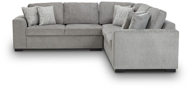 Blakely Gray Fabric Small Two-arm Sectional