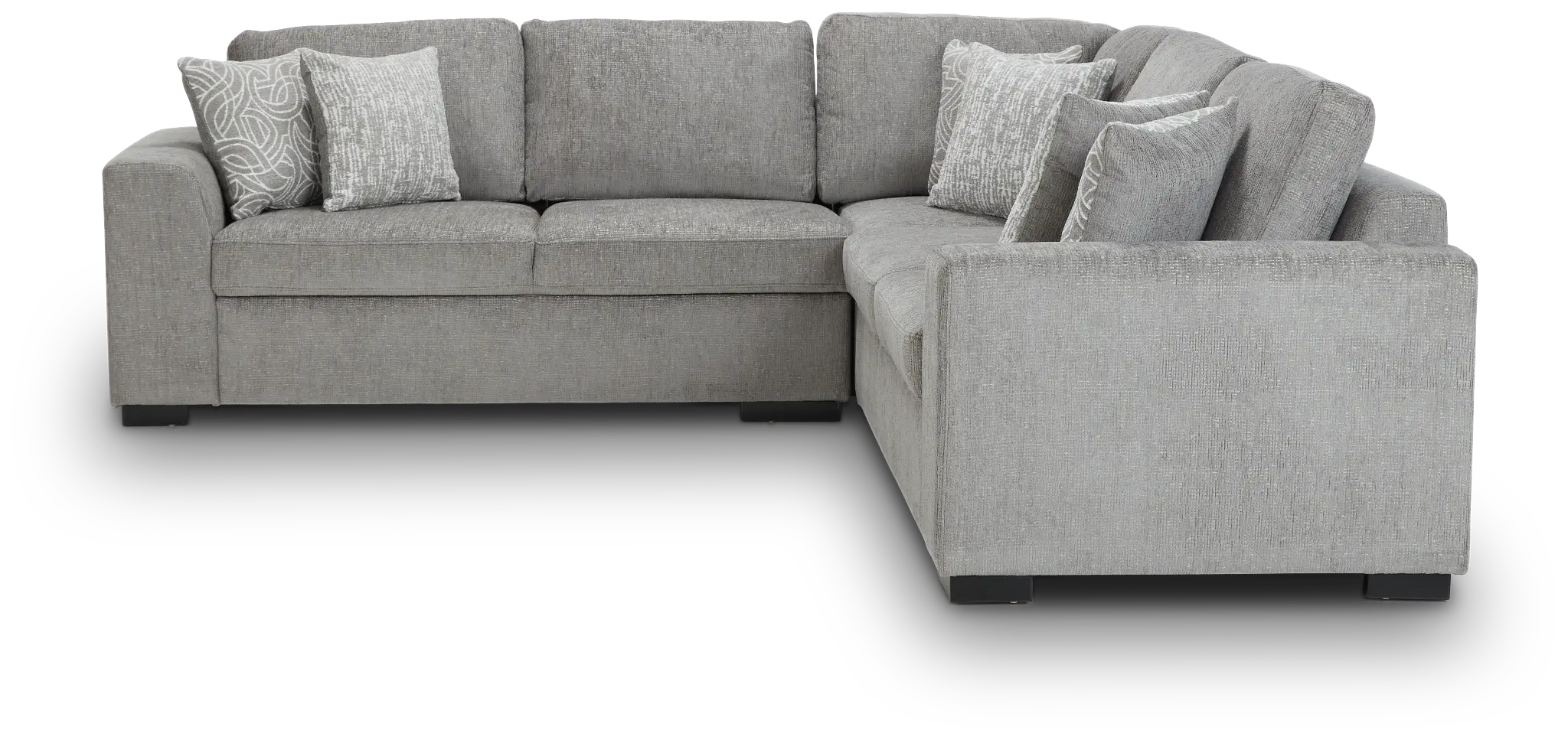 Blakely Gray Fabric Small Two-arm Sectional Blakely Gray Fabric Small Two-arm Sectional