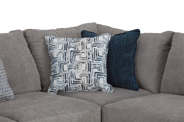 Banks Gray Fabric Right Bumper Sectional (8)