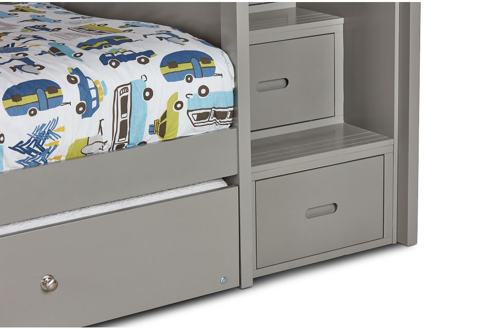 Bailey Gray Trundle Bunk Bed