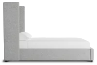 Captiva Suave Gray 60" Upholstered Shelter Bed