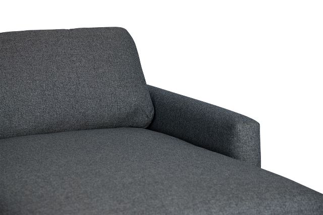Noah Dark Gray Fabric Small Right Chaise Sectional