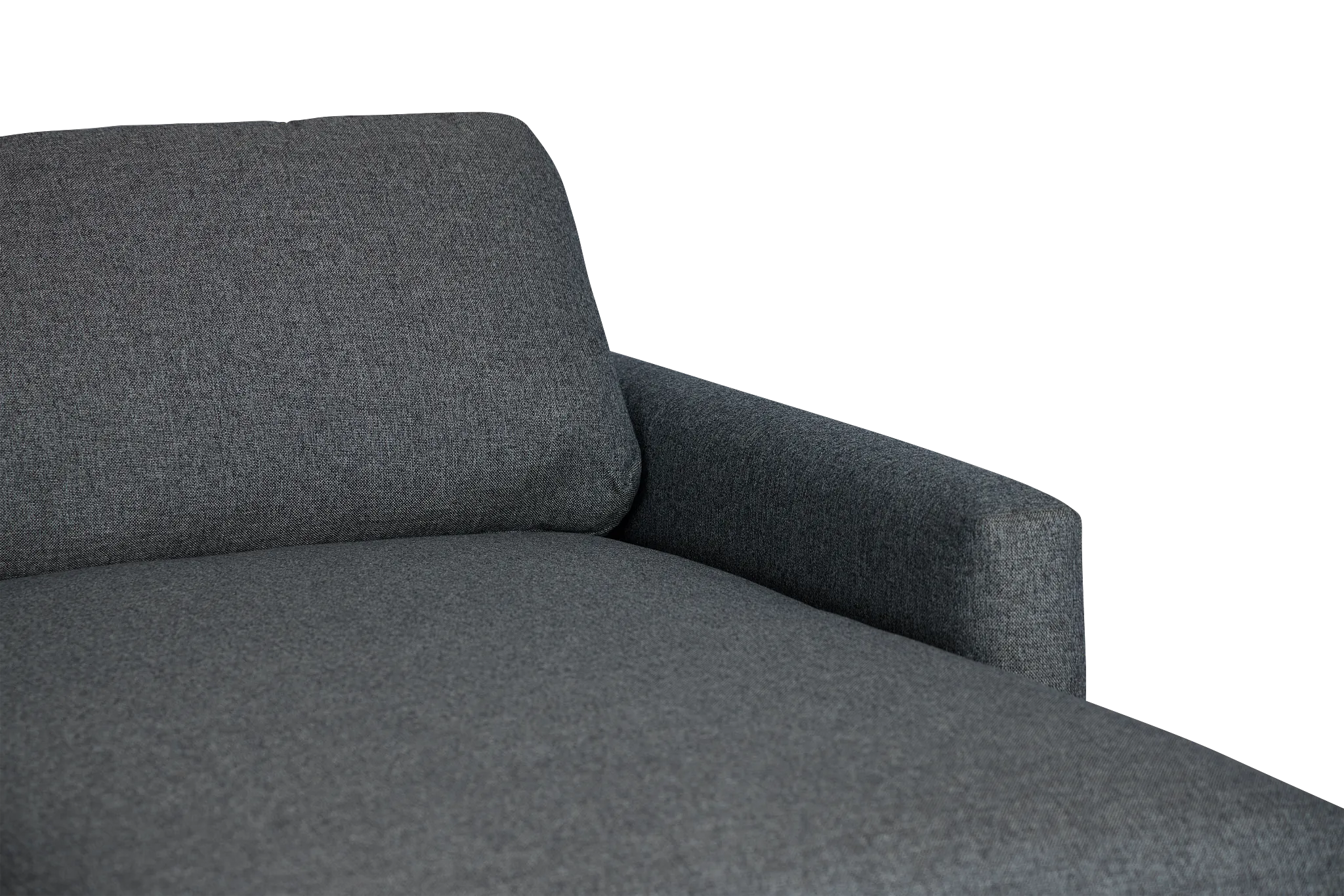 Noah Dark Gray Fabric Small Right Chaise Sectional