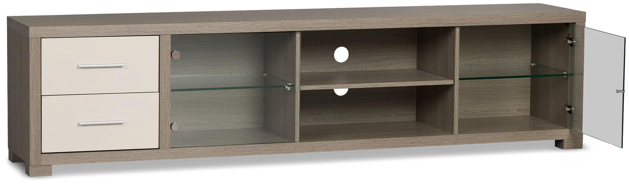 Evanston Gray 85" Tv Stand | Living Room - TV Stands | City Furniture