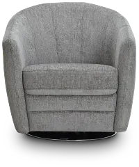 Blakely Gray Fabric Swivel Chair