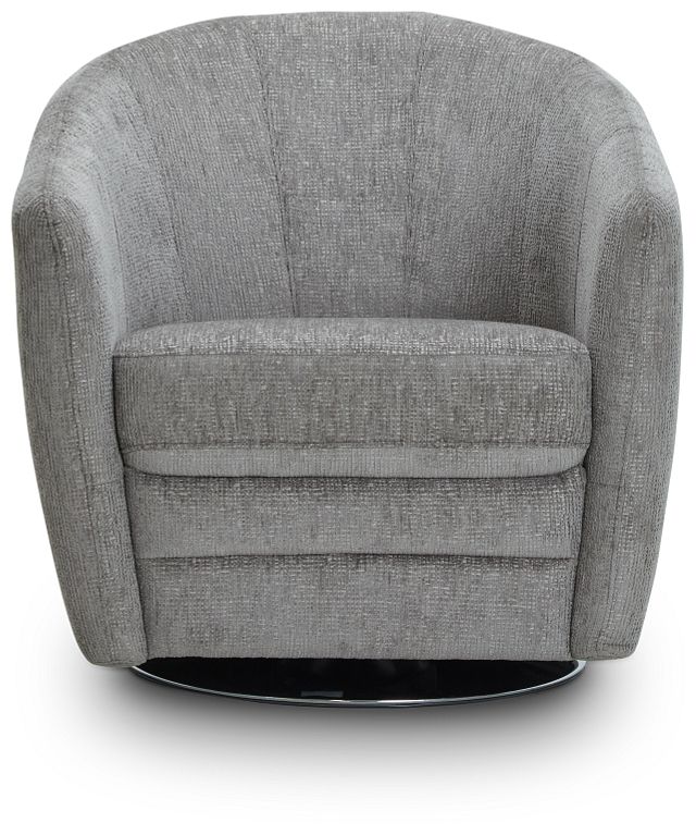 Blakely Gray Fabric Swivel Chair