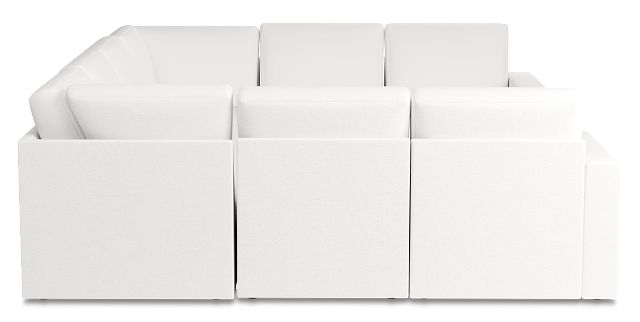 Citymod White Fabric 8-piece Modular Sectional