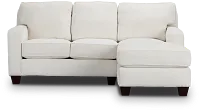 Andie White Fabric Right Chaise Sectional