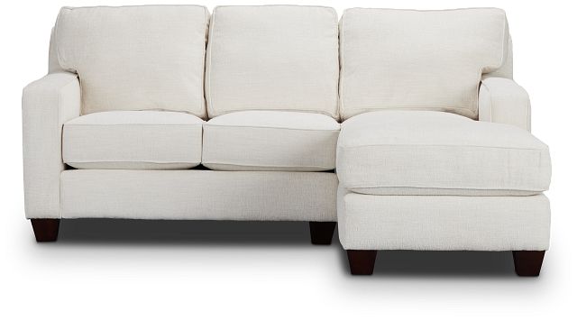 Andie White Fabric Right Chaise Sectional