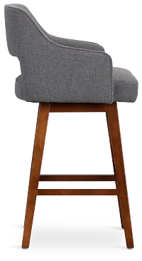 Oberlin Dark Gray Micro 30" Swivel Barstool