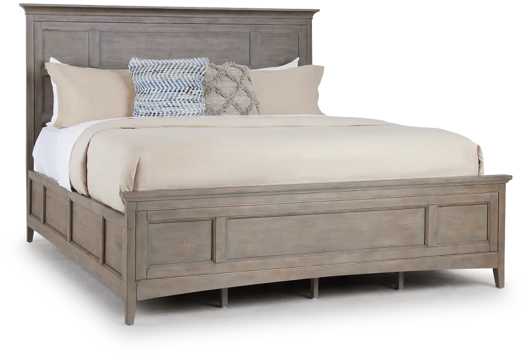 Heron Cove Light Tone Panel Bed
