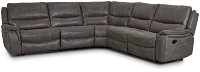 Dober Dark Gray Micro Small Two-arm Manually Reclining Sectional