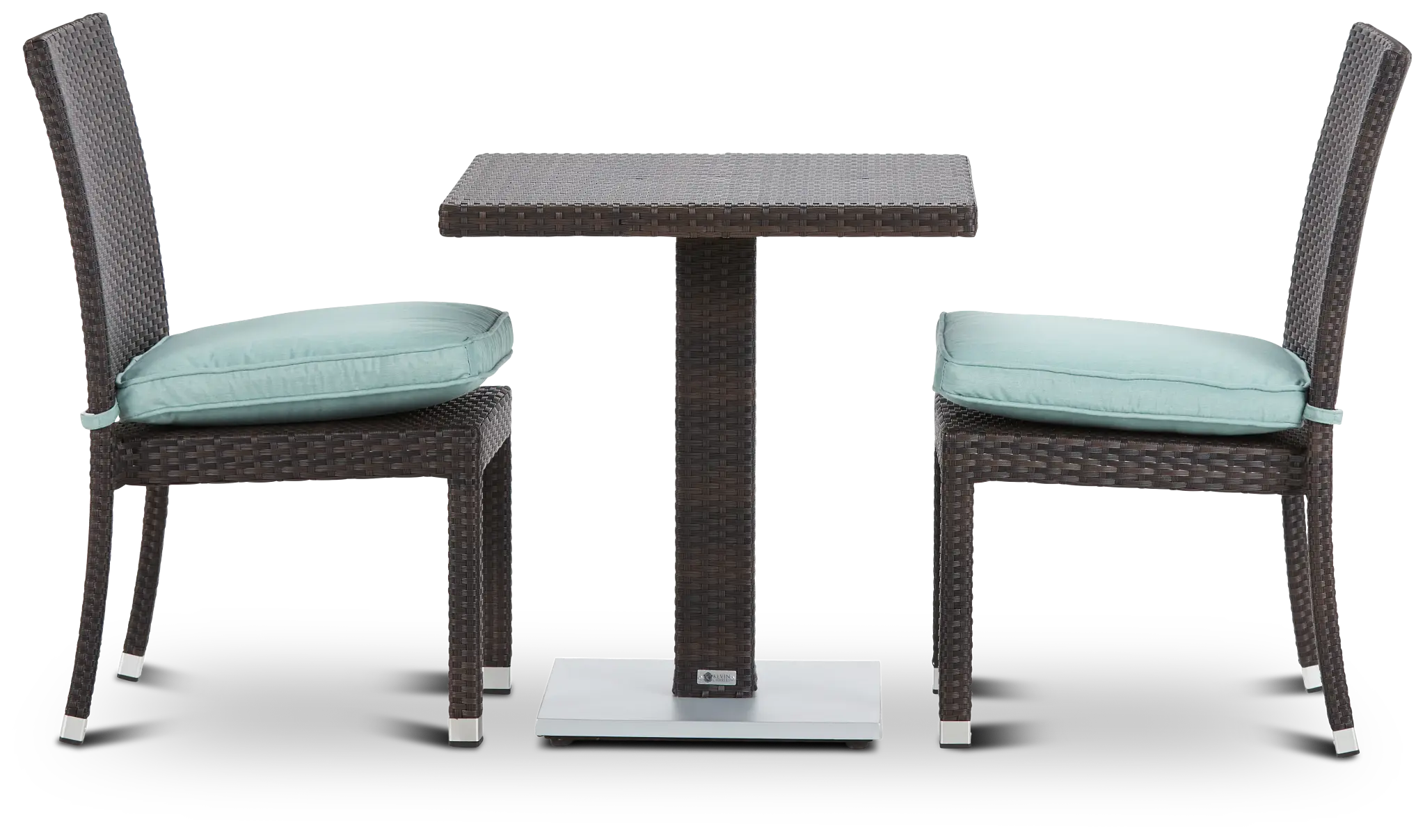 Zen Teal 27" Square Table & 2 Chairs Zen Teal 27" Square Table & 2 Chairs