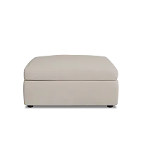 Destin Sutton Beige Fabric Cocktail Ottoman