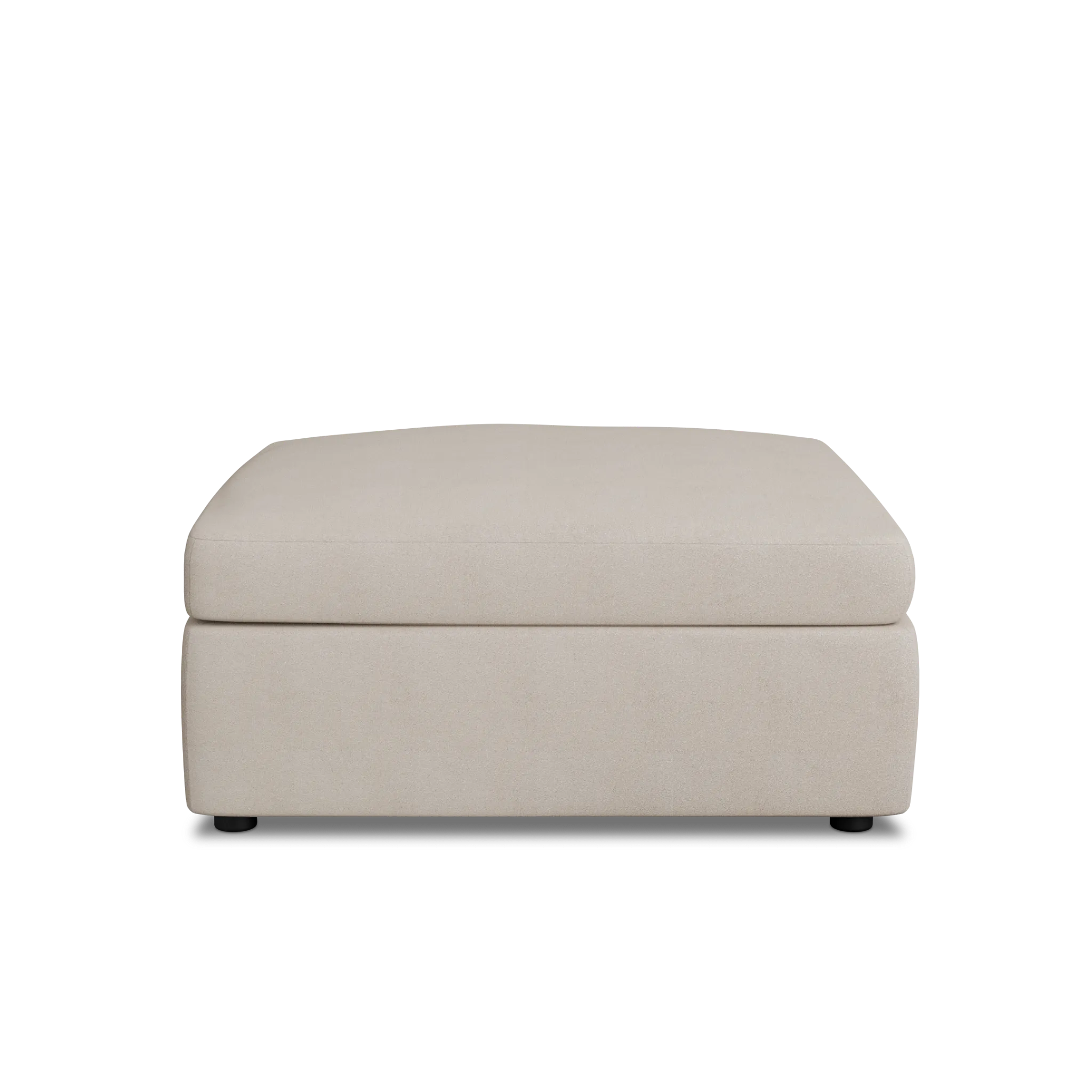Destin Sutton Beige Fabric Cocktail Ottoman