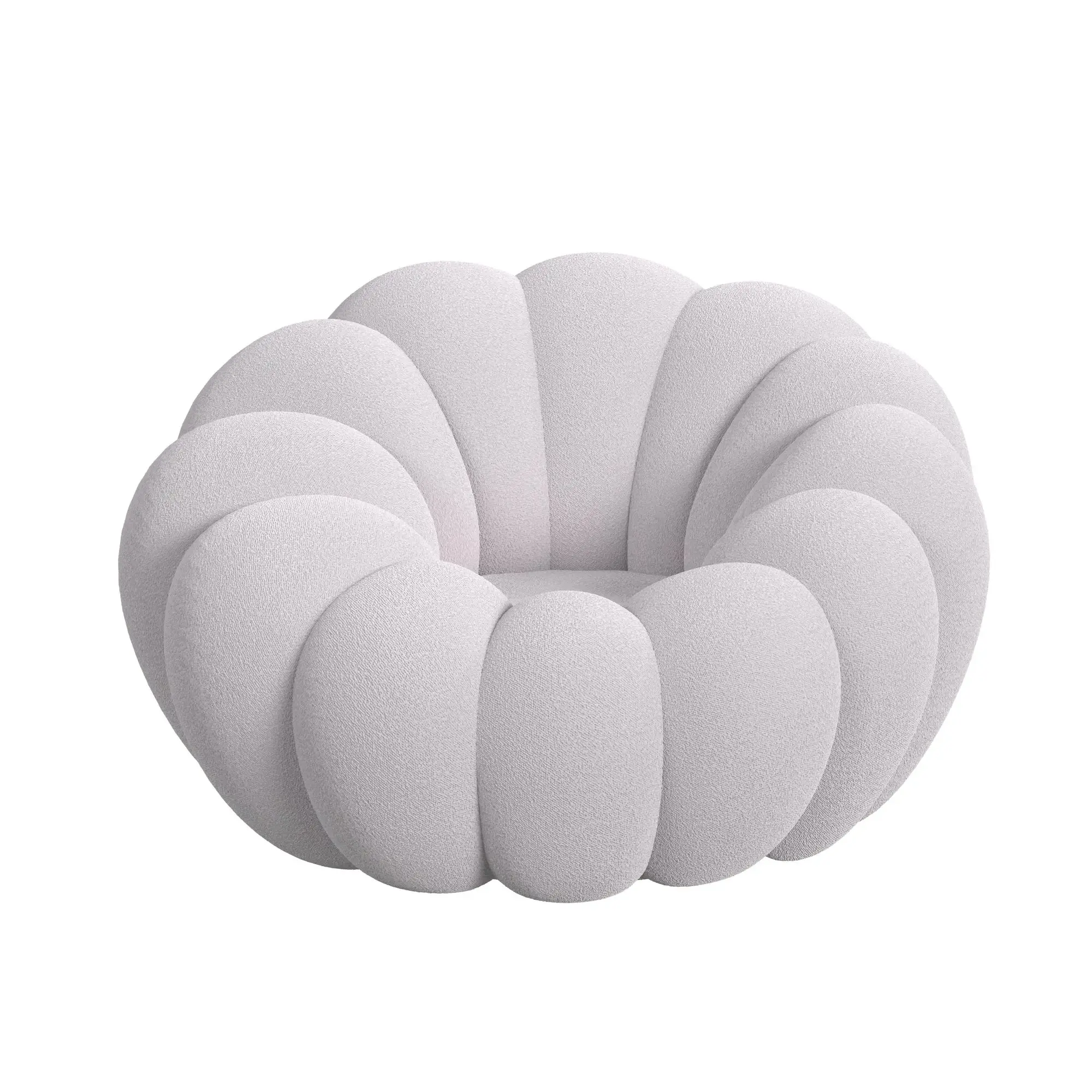Kenzo Light Gray Fabric Chair & Ottoman Kenzo Light Gray Fabric Chair & Ottoman