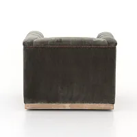Four Hands Maxx Dark Gray Velvet Swivel Chair