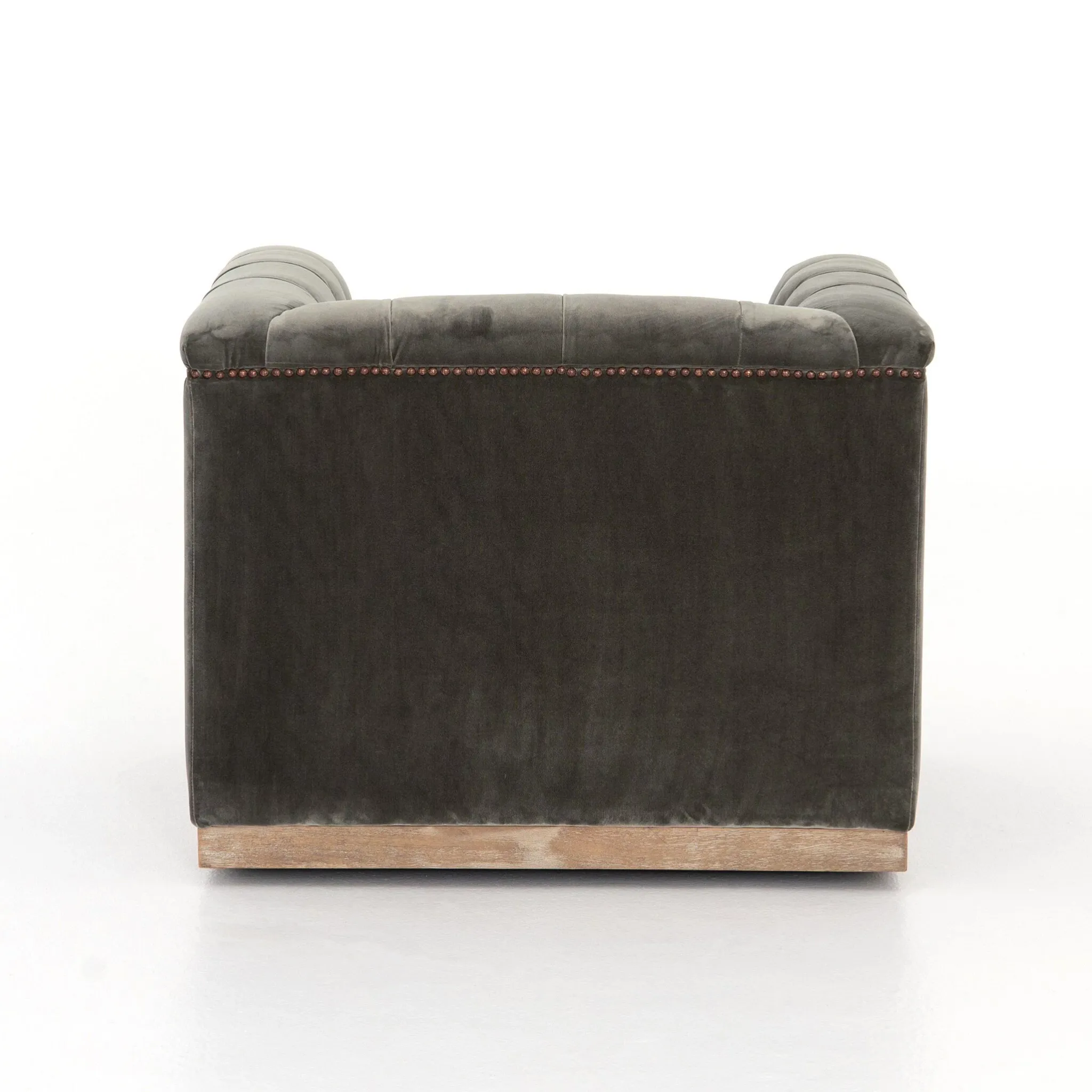 Four Hands Maxx Dark Gray Velvet Swivel Chair