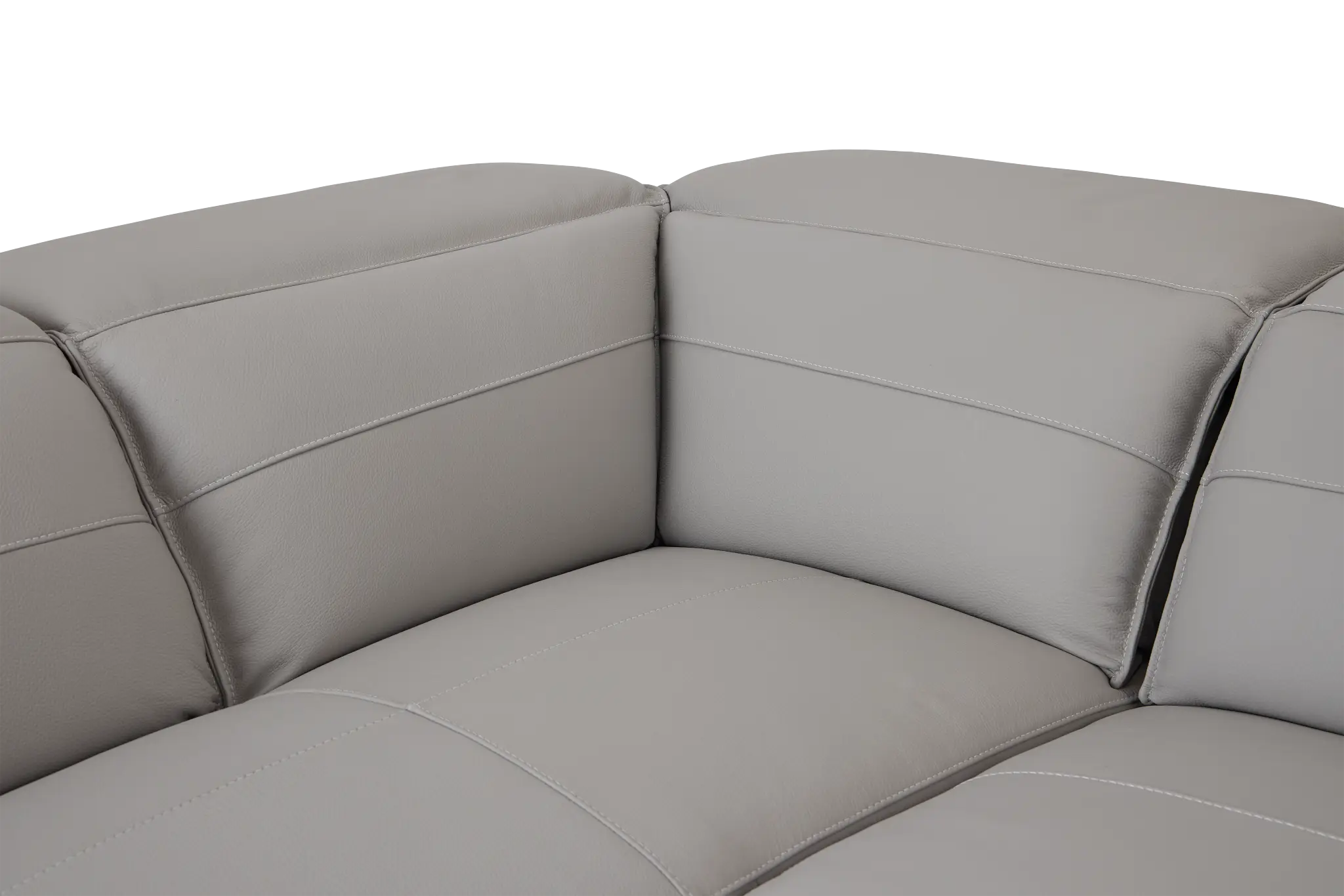 Pearson Gray Leather Left Bumper Sectional Pearson Gray Leather Left Bumper Sectional